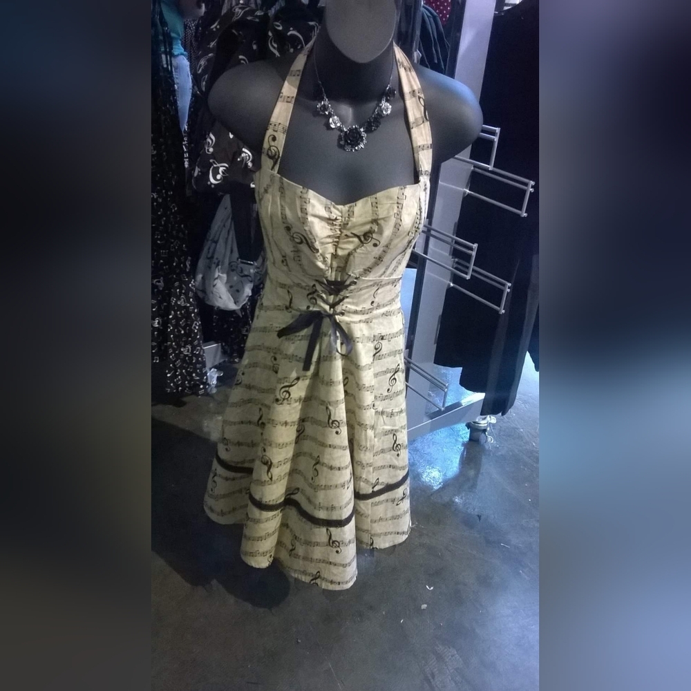 Hot Topic Music Note Halter Dress